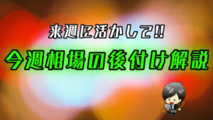 今週の相場の後付け解説