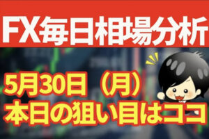 5月30日の相場（チャート）分析ブログ　本日の狙い目はココ！！