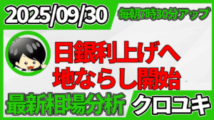 2025年9月30日 ドル円相場分析レポート –日銀利上げの地ならしと本日の戦略