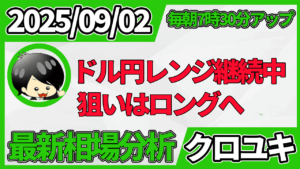 2025年9月2日 ドル円相場分析レポート – 上げ切れないドル円と本日の戦略