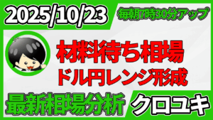 2025年10月23日 ドル円相場分析レポート –材料待ち相場と本日の戦略