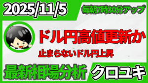 2025年11月5日 ドル円相場分析レポート –ADP・ISMと本日の戦略