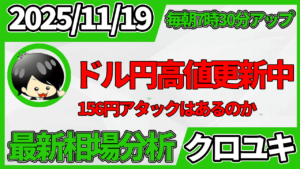 2025年11月19日 ドル円相場分析レポート –ドル円高値更新と本日の戦略
