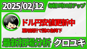 2026年2月12日 ドル円相場分析レポート –本日の戦略